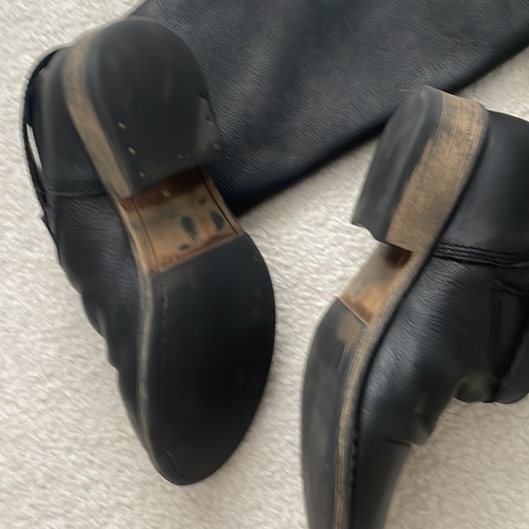 Boots Size 6  (Fits like 6.5) Steve Madden Black Leather - Picture 2 of 7